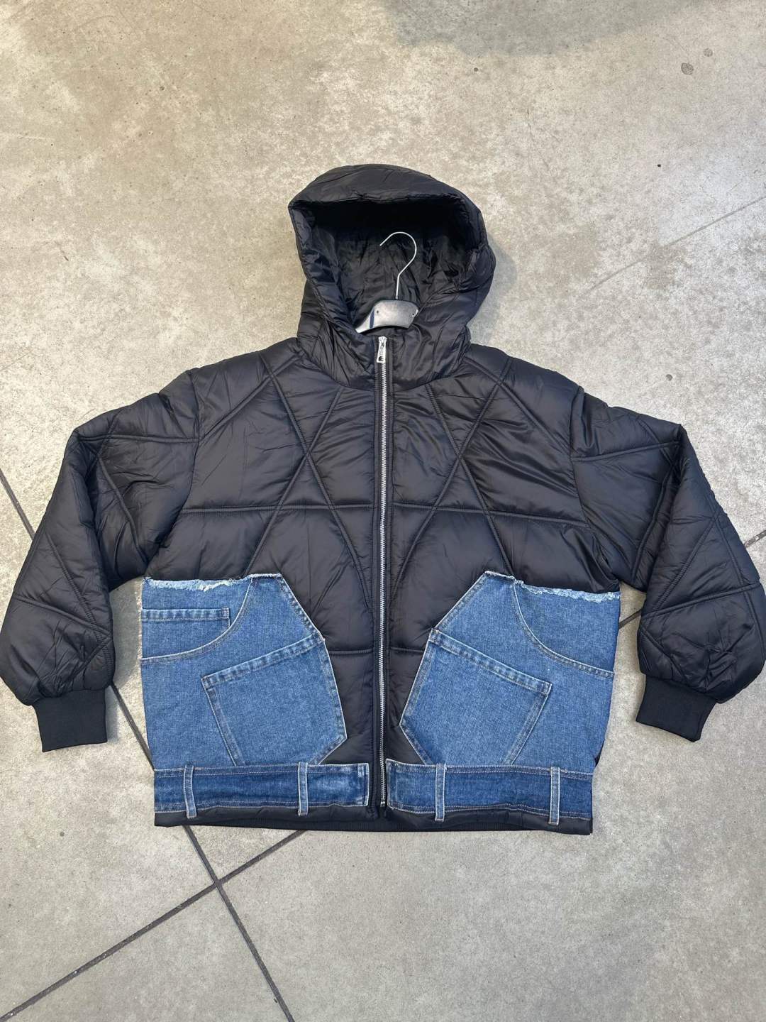 Oversize bunda s kapucí