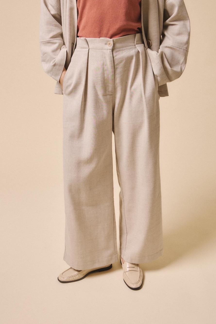 Kalhoty Wide Leg s Plisy