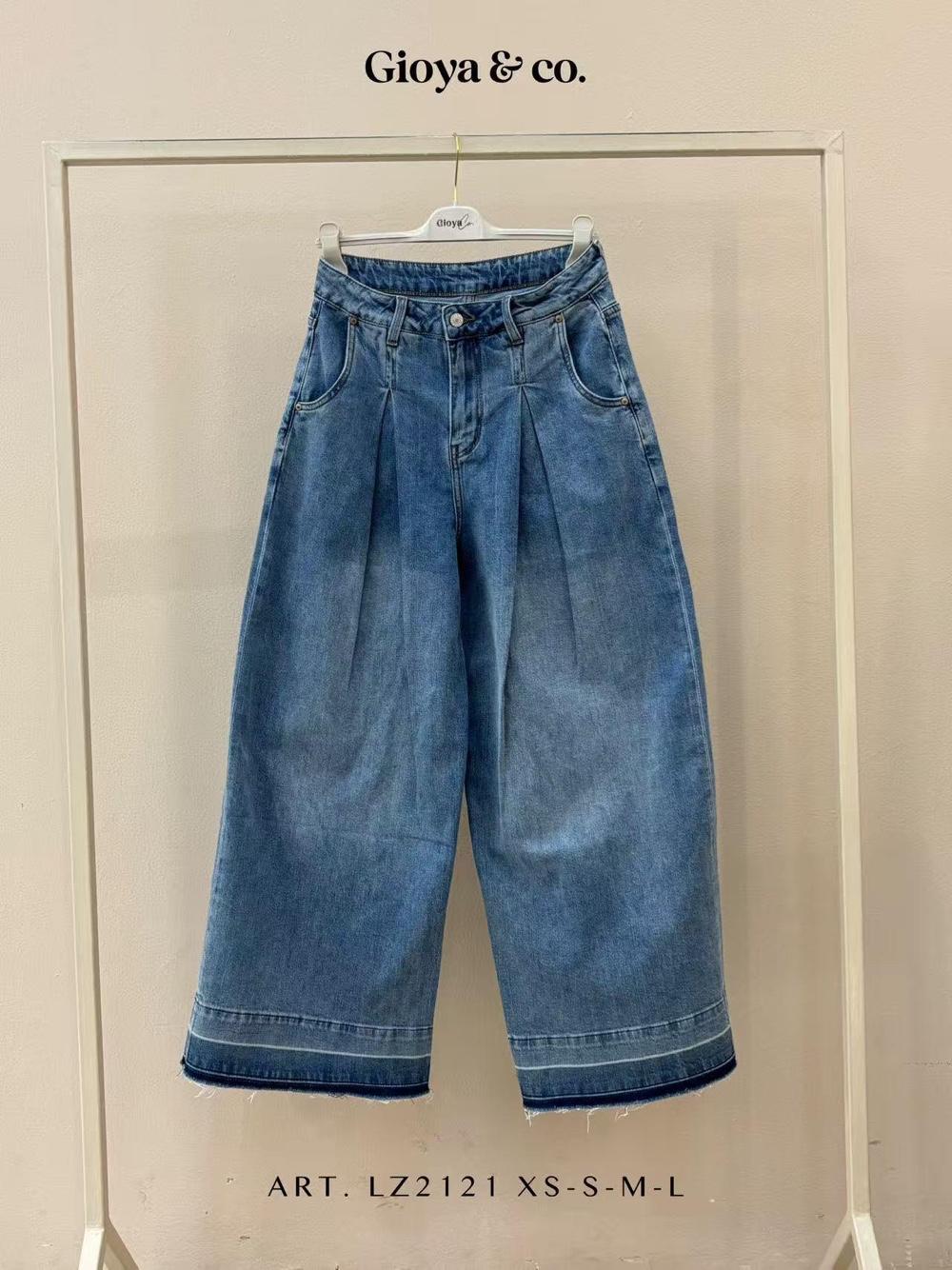 Džíny Wide Leg s Vpady
