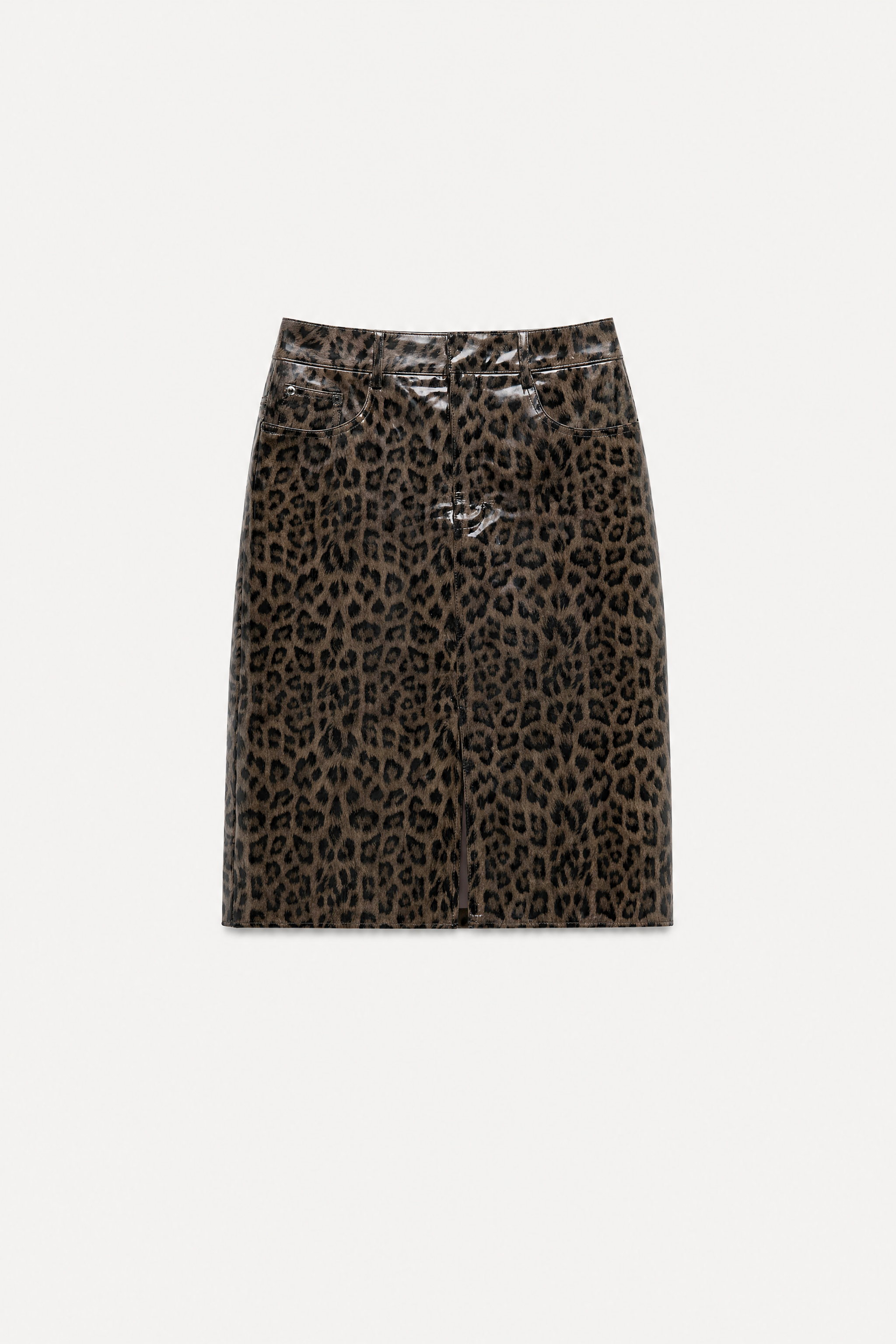 Sukně tužkového střihu mini s leopardím vzorem