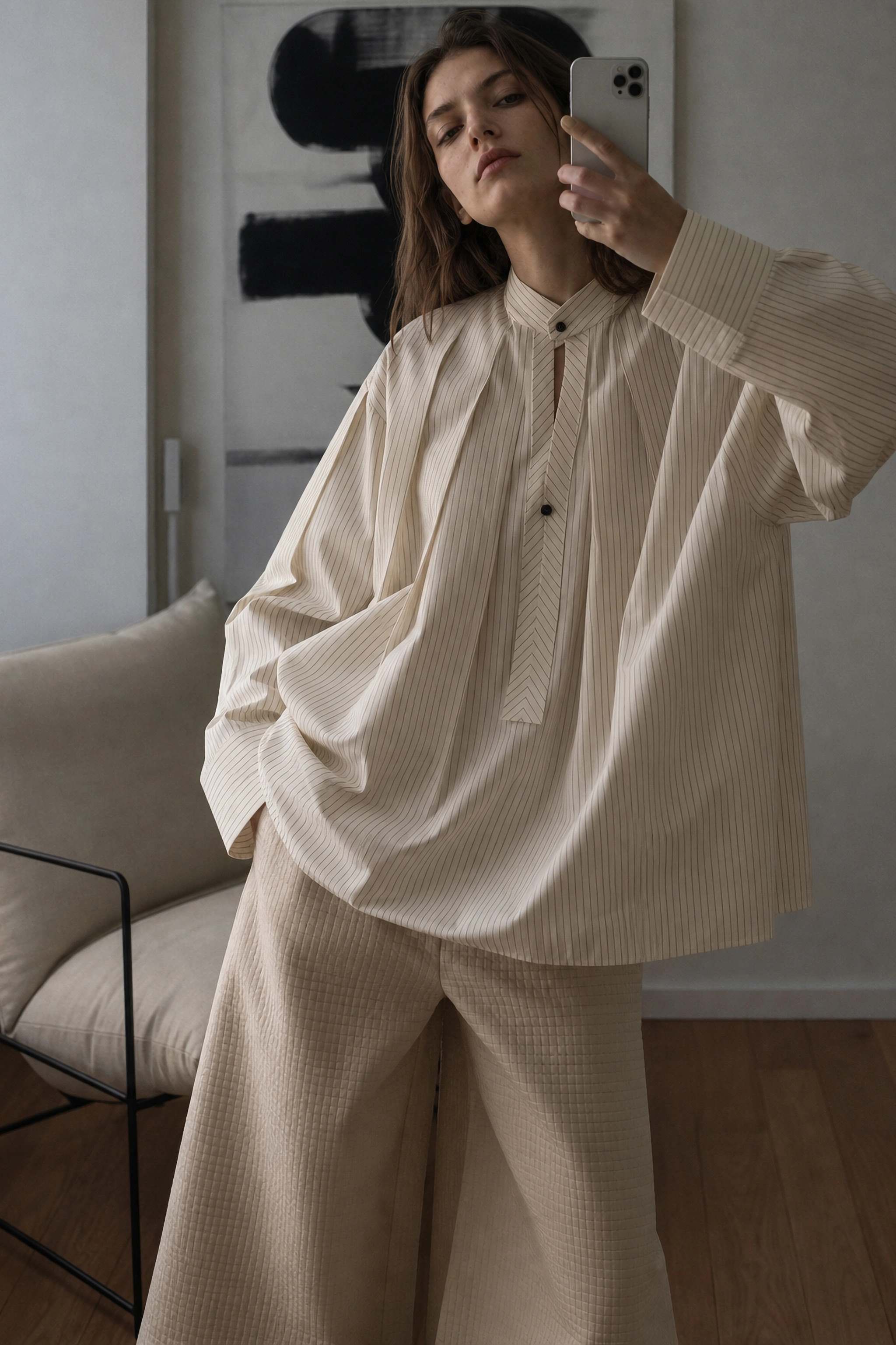 Oversized košile s plisováním