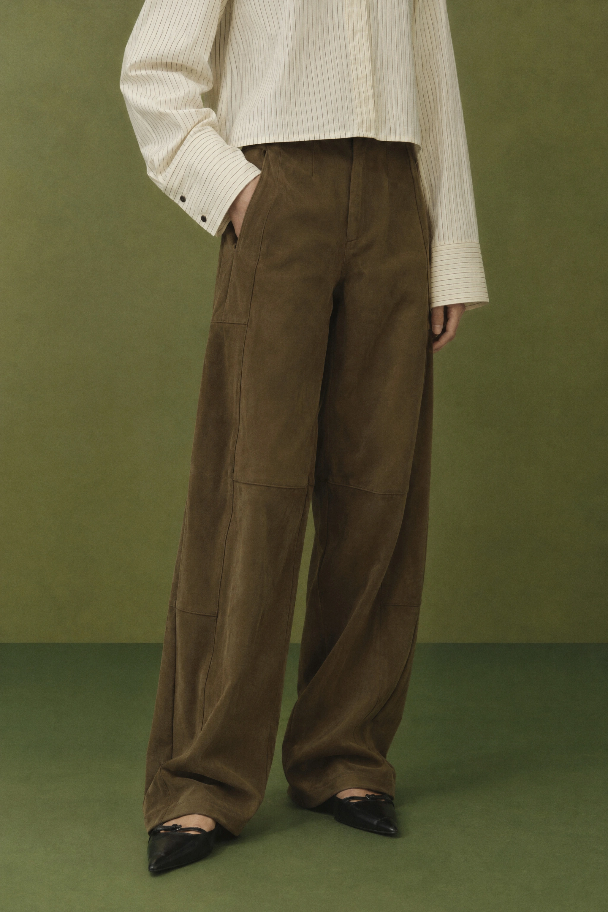 Kalhoty Wide Leg s Páskem