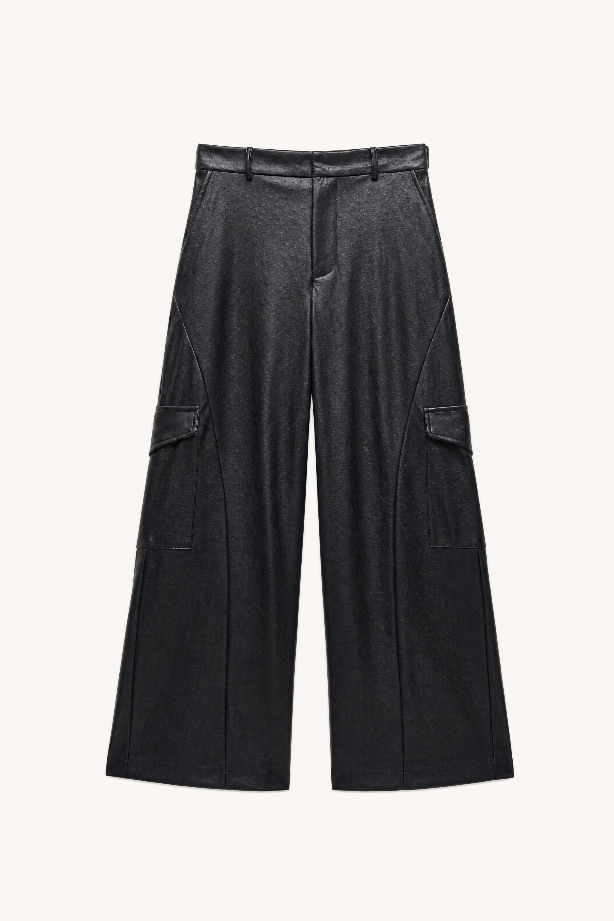 Cargo kalhoty z ekokůže